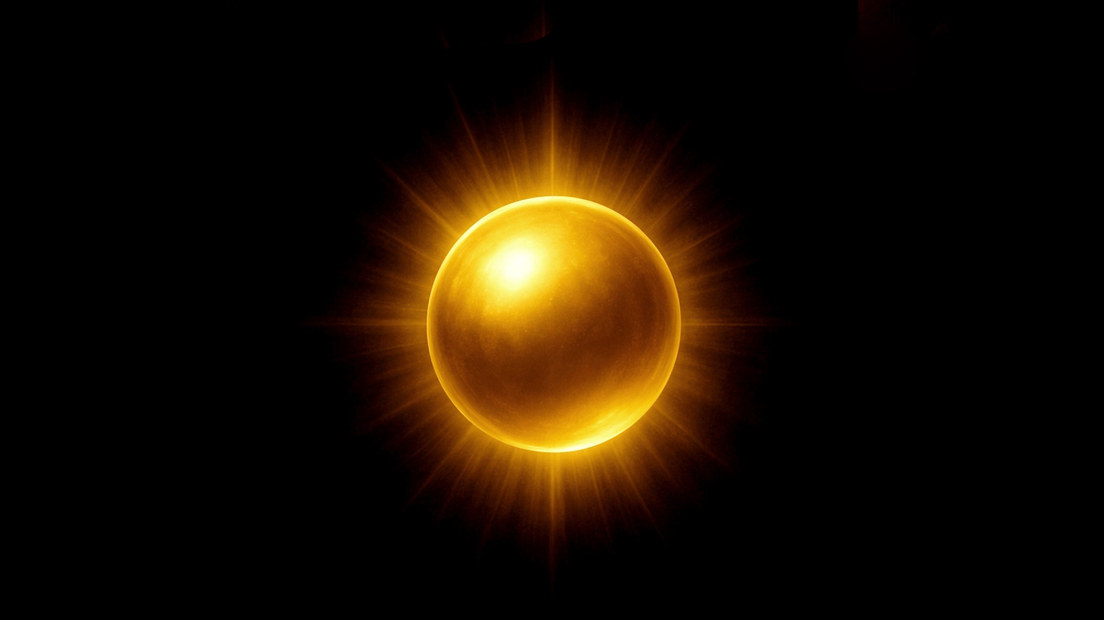 Sfera dorata luminosa creata da Elena Lazzara (Sferica)